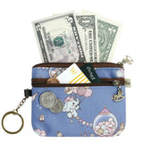 Double Zippers Coin Pouch (L) | UMA041 | Bunny on Scale Pink