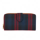 Snap Button 3/4 Long Wallet | UMACH119 | Checkered Red