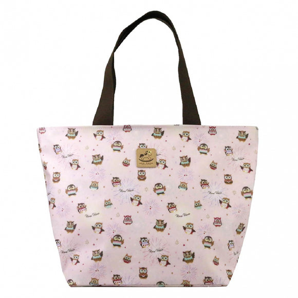 Large Travel Shoulder Bag | UMA073 | Fireworks Owl Pink