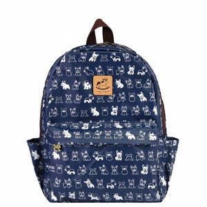 Medium Backpack | UMA186 | French Bulldog Navy