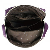Triple Zippers Backpack | UMA083SC | Nylon Purple