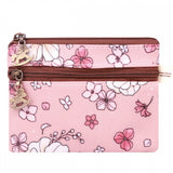 Double Zipper Coin Pouch (S) | UMA012 | Pasque Flower Pink