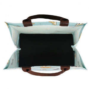 Big Bento Bag (Button) | UMA213 | Cute Dog Sky Blue
