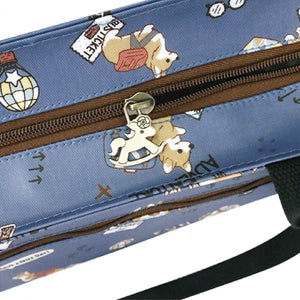 Horizontal A4 Shoulder Bag | UMA191 |  Schnauzer Navy