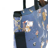 Horizontal A4 Shoulder Bag | UMA191 |  Schnauzer Navy