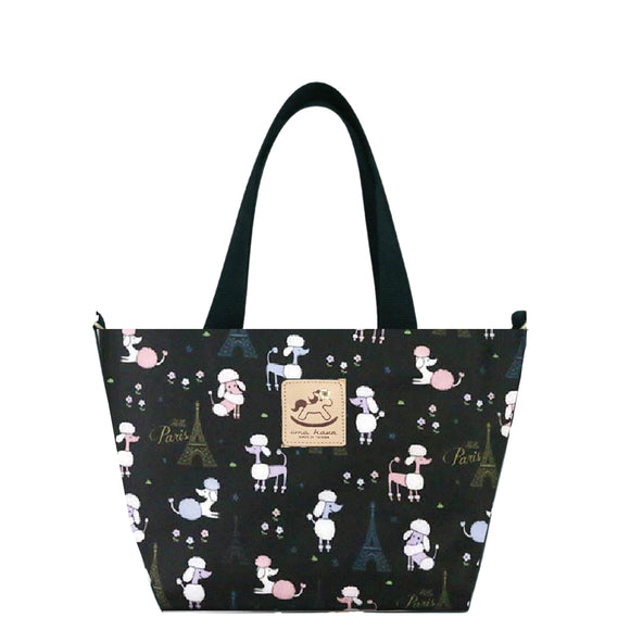 Travel Tote Bag | UMA046 | Paris Poodle Black