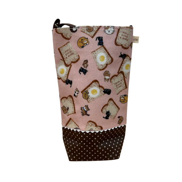 Crossbody Water Bottle Bag (L) | UMA090 | Egg Bread Pink