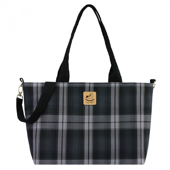 Horizontal A4 Shoulder Bag | UMA191CH | Checkered Black