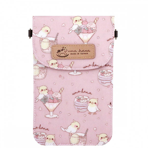 Flip Handphone Pouch w Strap | UMA151 | Dessert Parrot Pink