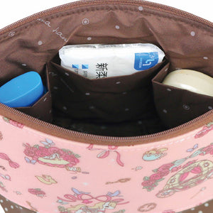 Dumpling Cosmetic Pouch  with Sling | UMA054 | Happy Camping Pink