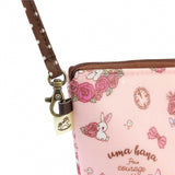 Dumpling Cosmetic Pouch  with Sling | UMA054 | Happy Camping Pink