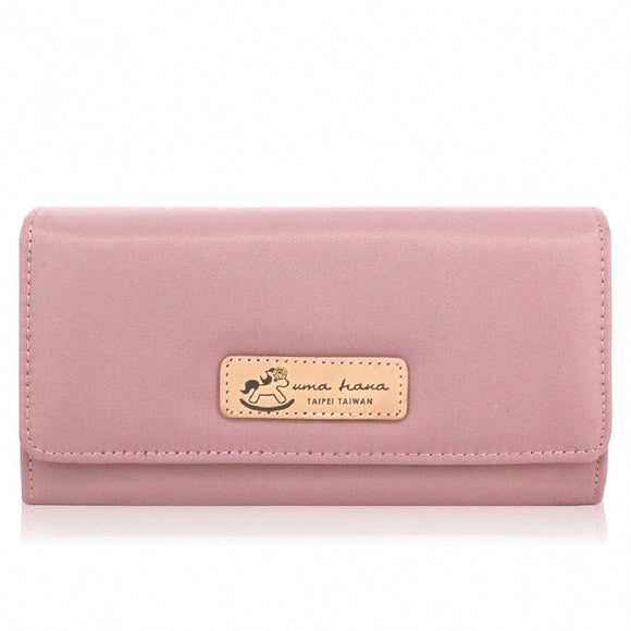 Flip Long Wallet | UMASC401 | Nylon Dusty Pink
