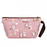 Dumpling Cosmetic Pouch (L) with Wristlet | UMA022 | Hedgehog Daily Pink