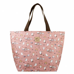 Large Travel Shoulder Bag | UMA073 | Tabby Cat Pink