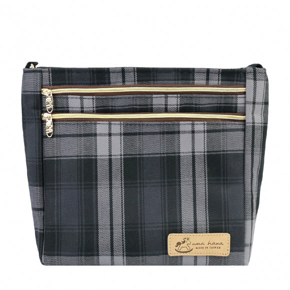 4 Zipper Crossbody Bag | UMA170CH | Checkered Black