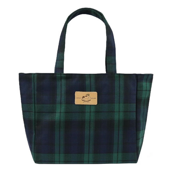 Medium Tote Bag | UMA001CH | Checkered Green