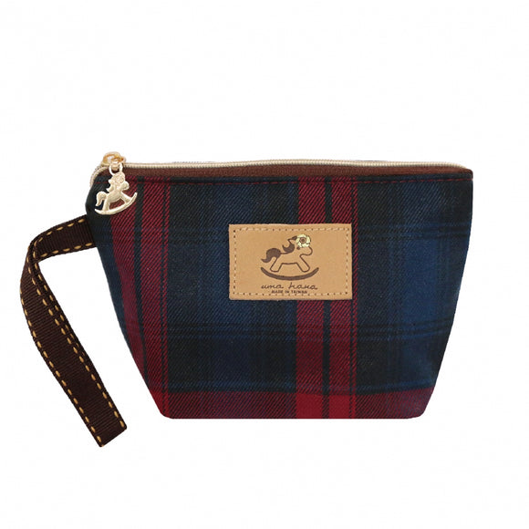 Dumpling Cosmetic Pouch (S) | UMA007CH | Checkered Red