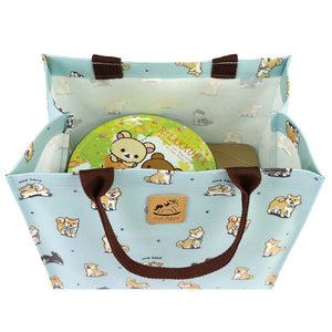 Big Bento Bag (Button) | UMA213 | Hedgehog Daily Sky Blue