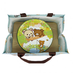 Big Bento Bag (Button) | UMA213 | Hedgehog Daily Sky Blue