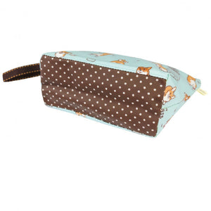 Dumpling Cosmetic Pouch (L) with Wristlet | UMA022 | Hedgehog Daily Pink