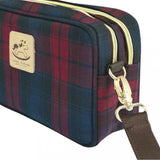 Checkered 3 Zipper Rectangular Crossbody Bag | UMA218CH | Checkered Green