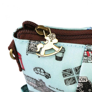 Porlena Crossbody Shoulder Bag | UMA189 | Travel Memories Sky Blue
