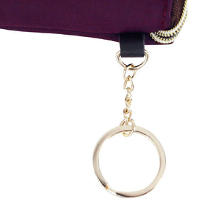 Single Zipper Coin Pouch with Keyring | UMA193SC | Nylon Green