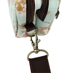3 Zippers Rectangular Crossbody Bag | UMA218 | Greenhouse Navy
