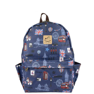 Medium Backpack | UMA186 | Fancy London Dark Blue