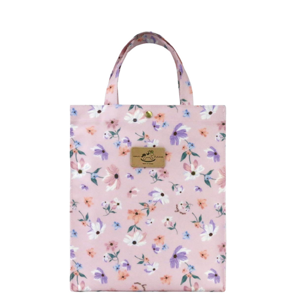 Button A4 Document Bag | UMA100 |  Flower in the Wind Pink