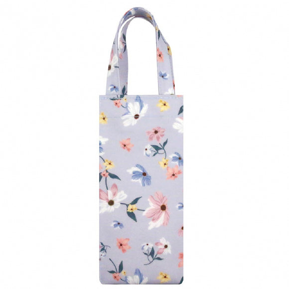 Square Water bottle Bag (S) | 1Litre | UMA027 | Fresh Flower Bluish Grey
