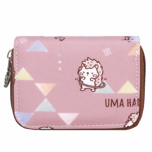 Zipper Card Holder | UMA235 | Hedgehog Daily Pink
