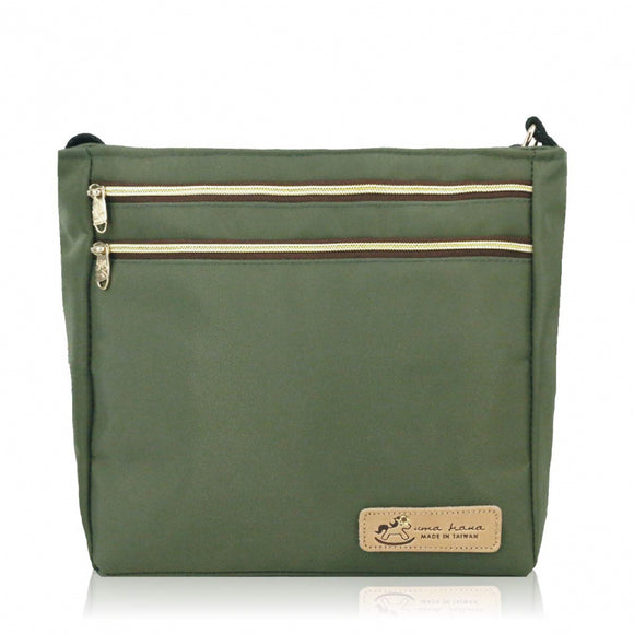 4 Zipper Crossbody Bag | UMA170SC | Nylon Green