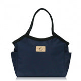 Premium Monochrome Medium Shoulder Bag | Nylon Navy
